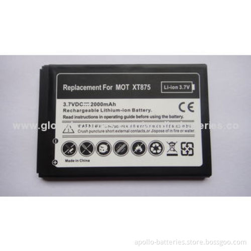 Mobile Phone Battery with Capacity of 2,000mAh, Suitable for MOT XT875